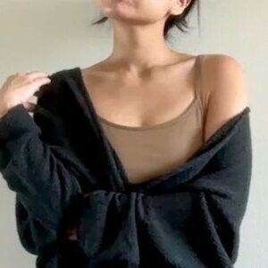Brandy Melville Caroline Cardigan Crop Textured One Size